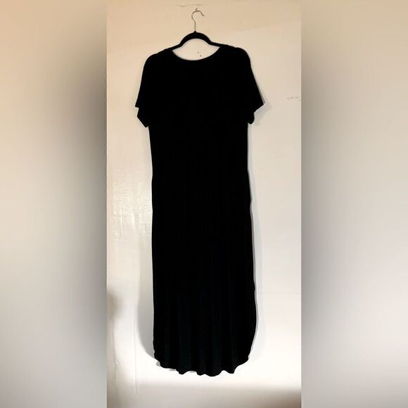 Huskary Maxi Dress Black Stretch U Shaped Bottom Sz Large NWT Gorgeous - Picture 5 of 5